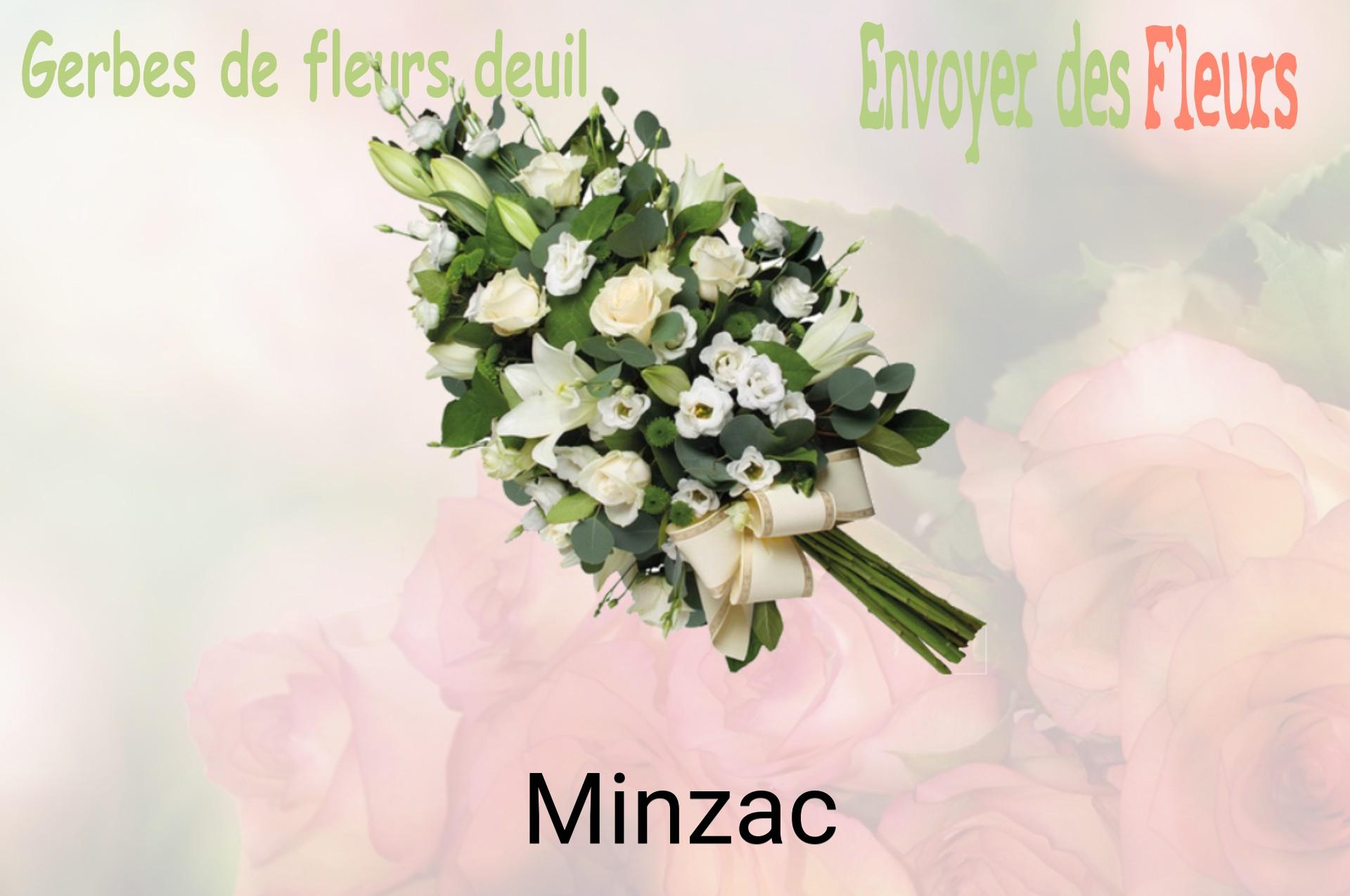 Gerbe de fleurs de deuil livrée à Minzac